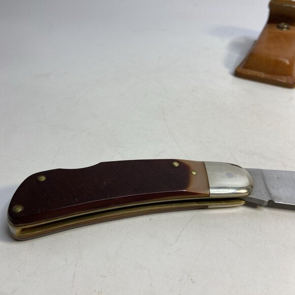 Schrade USA 51OT Old Timer Pocket Lockback Folding Knife 3 3/8 In Blade Sheath - Picture 8 of 15